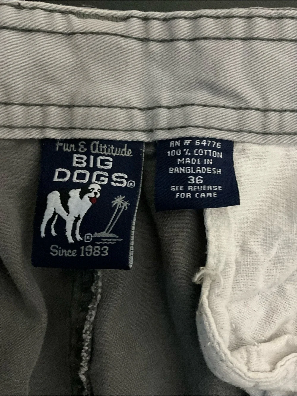 Big Dogs Gray Cargo Shorts with Multi-Pocket Utility